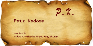 Patz Kadosa névjegykártya